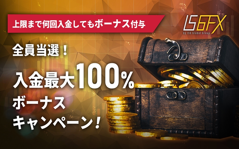 is6fxの入金ボーナス最大100%キャンペーン